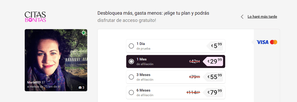 Cuánto cuesta CitasBonitas