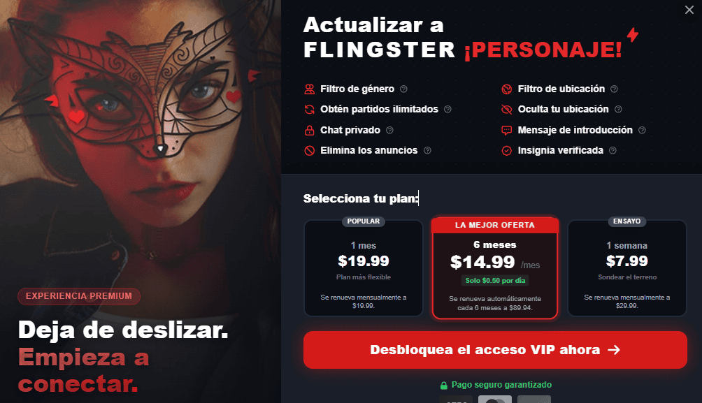 Cuánto cuesta Flingster