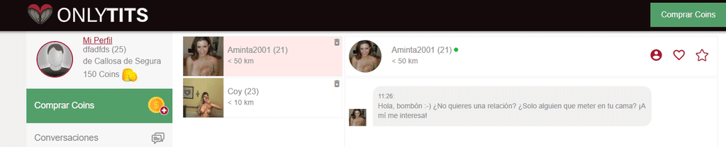 mensajes falsos only tits