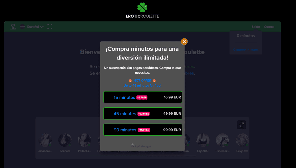Cuánto cuesta EroticRoulette precio