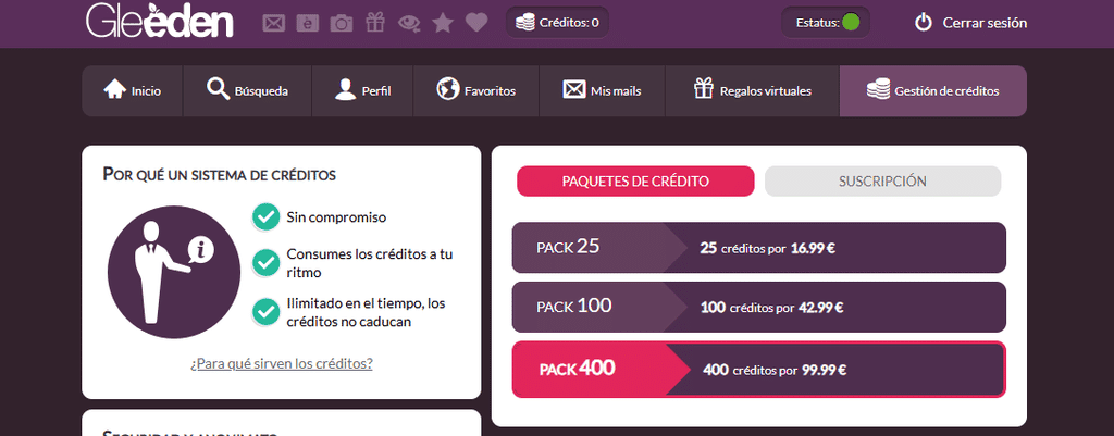 Cuánto cuesta Gleeden