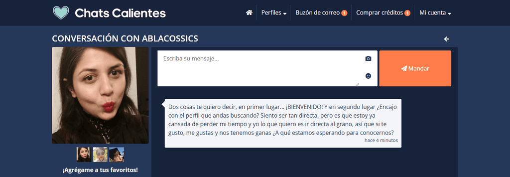 Chats calientes mensajes falsos