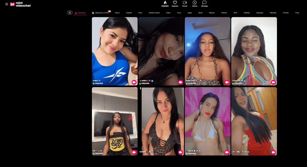 mensajes y perfiles falsos en  mint videochat