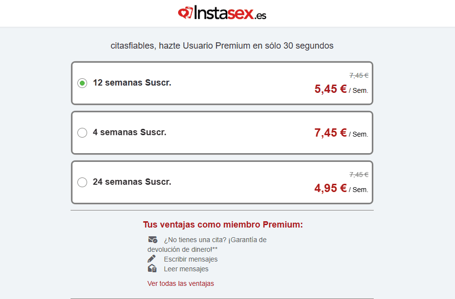 Cuánto cuesta instasex.es