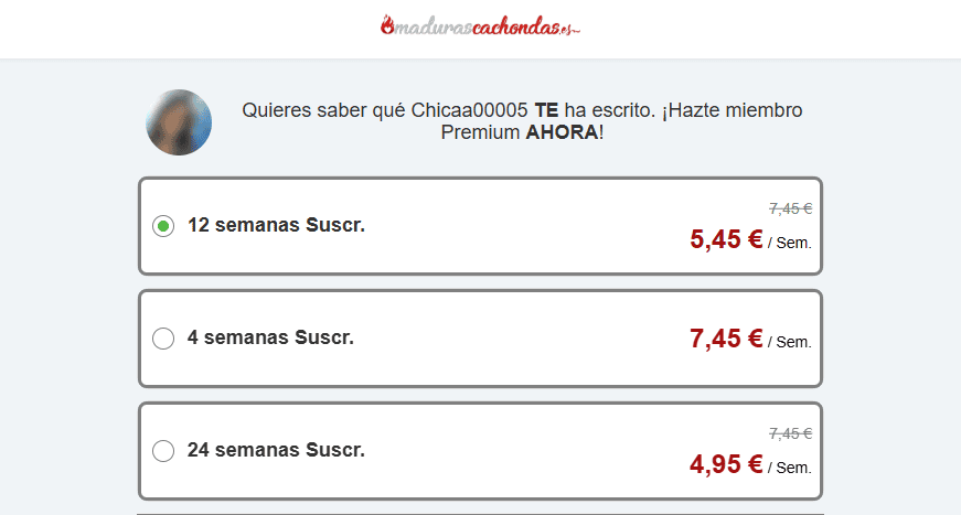 Cuánto cuesta madurascachondas.es